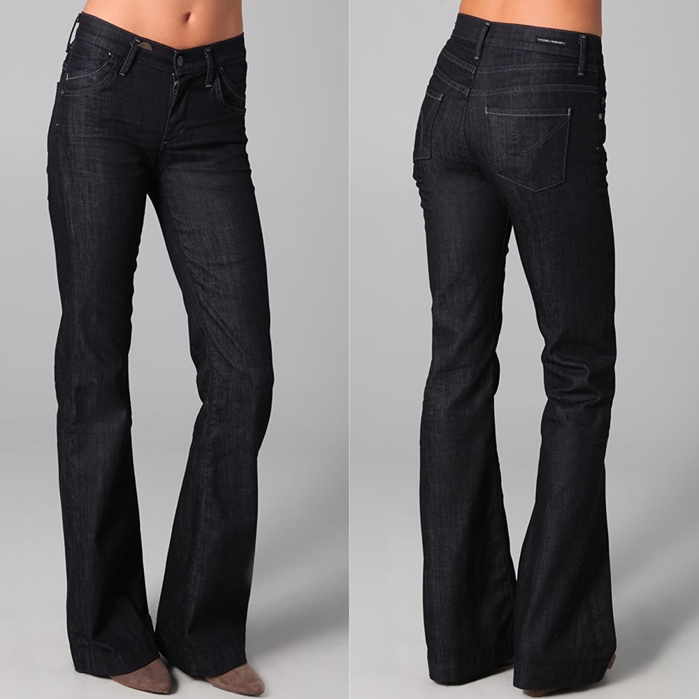 Citizens Of Humanity Black Flare & Wide Leg Jeans